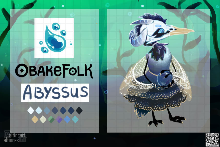 Flat style artwork of an adoptable character